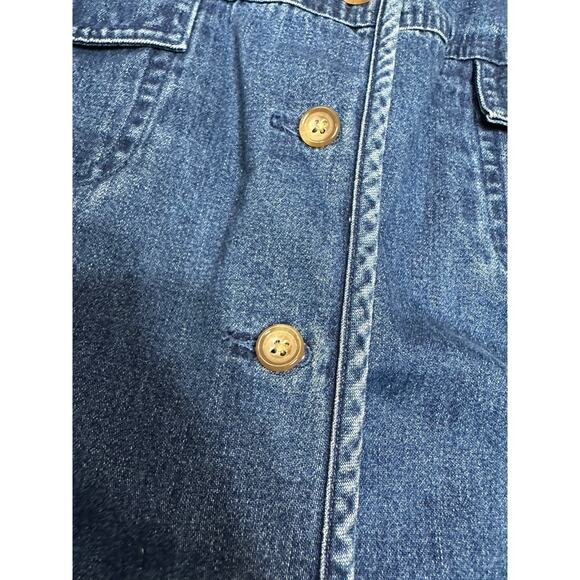 VTG Talbots Denim Top Women XL Y2K Clueless Grunge Coquette Festival Feminine - Picture 8 of 8